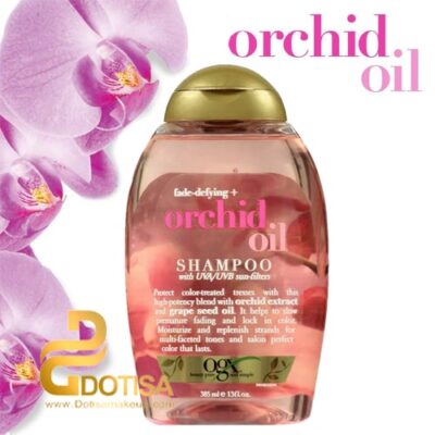 شامپو تثبیت کننده رنگ مو او جی ایکس مدل Orchid Oil حجم 385 میلی لیتر